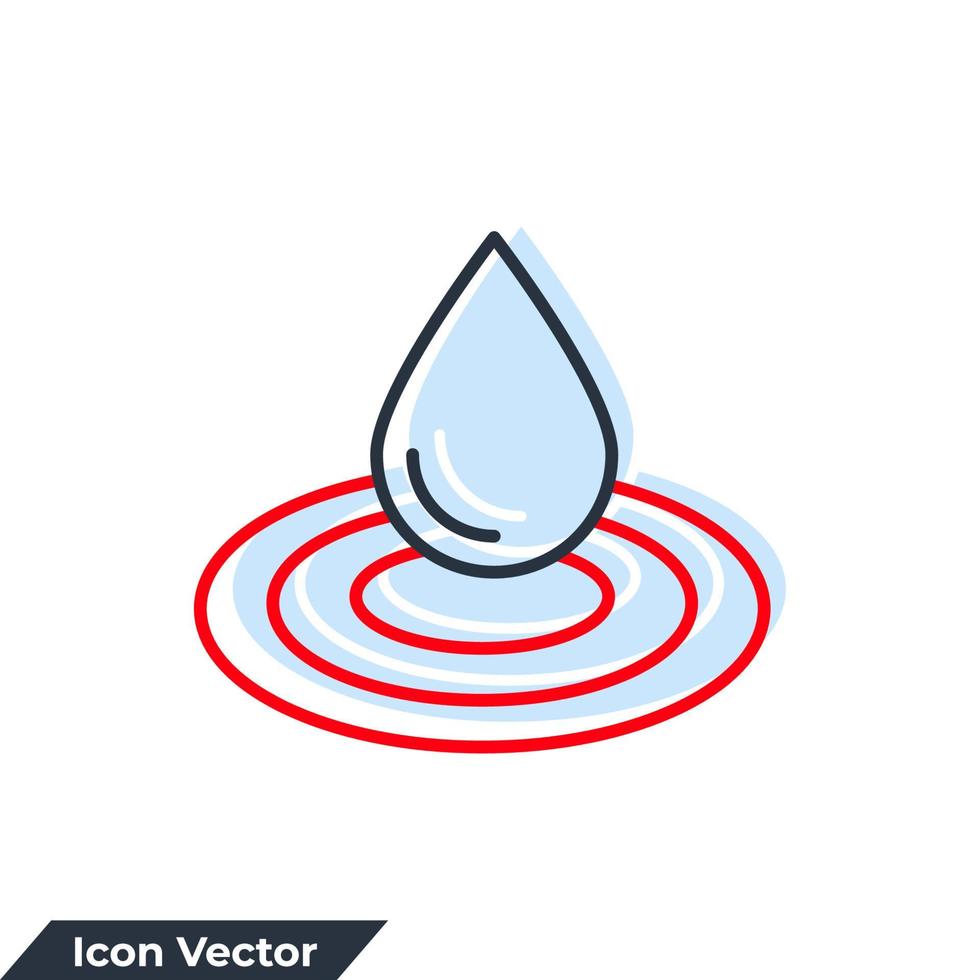 ilustração em vetor hidrologia ícone logotipo. modelo de símbolo de gota de água para coleção de design gráfico e web