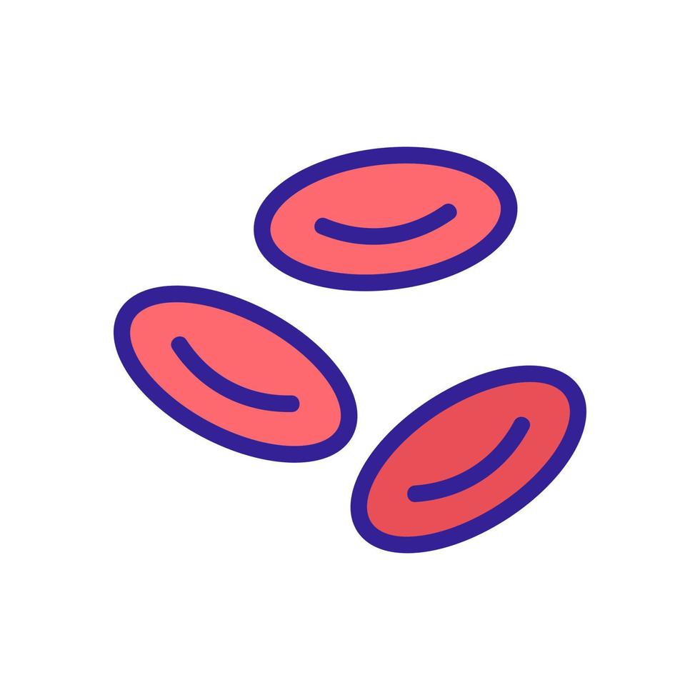 vetor de ícone de análise de células sanguíneas. ilustração de símbolo de contorno isolado