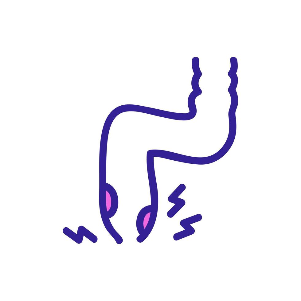 ilustração de contorno de vetor de ícone de diarreia de frouxidão