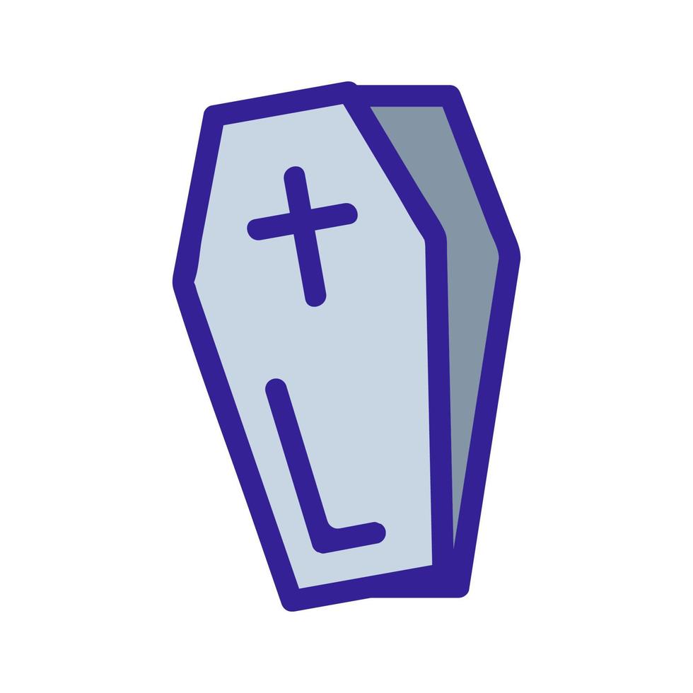 vetor de ícone de caixão. ilustração de símbolo de contorno isolado