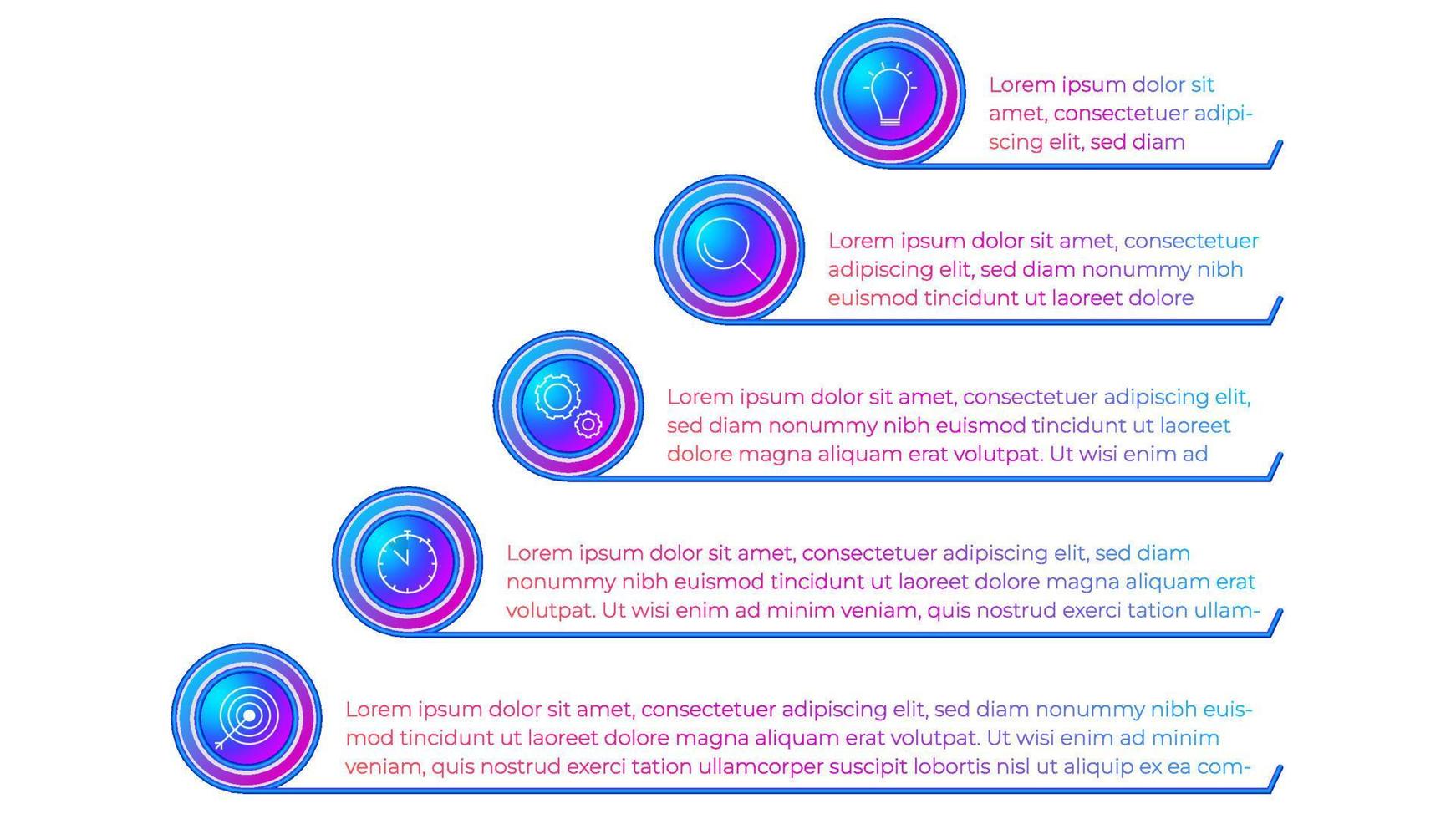 passo infográficos ilustração vetorial, vetor de objeto de infográficos criativos.