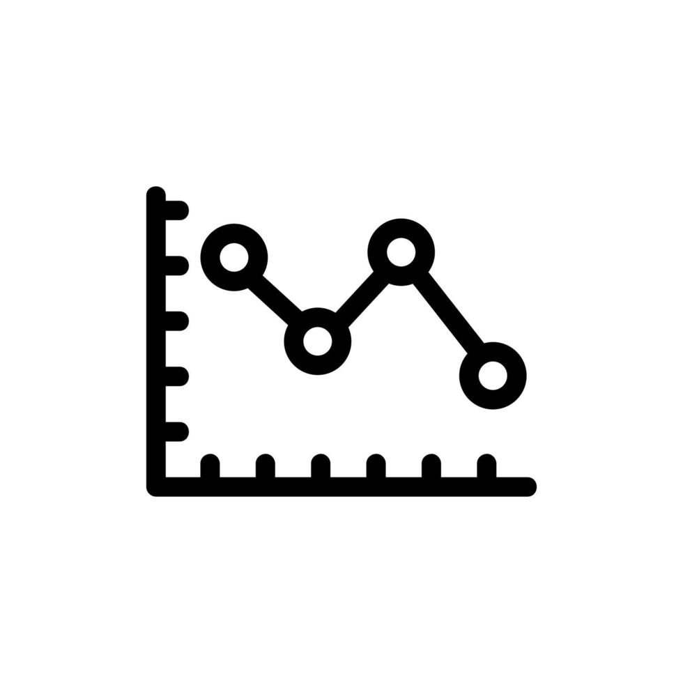 vetor de ícone de gráfico. ilustração de símbolo de contorno isolado
