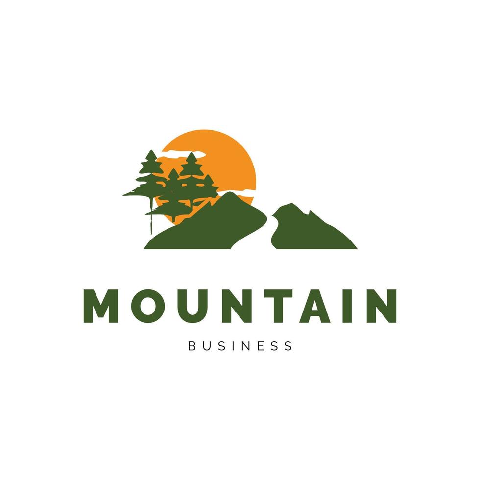 inspiração de design de logotipo de ícone de montanha vetor