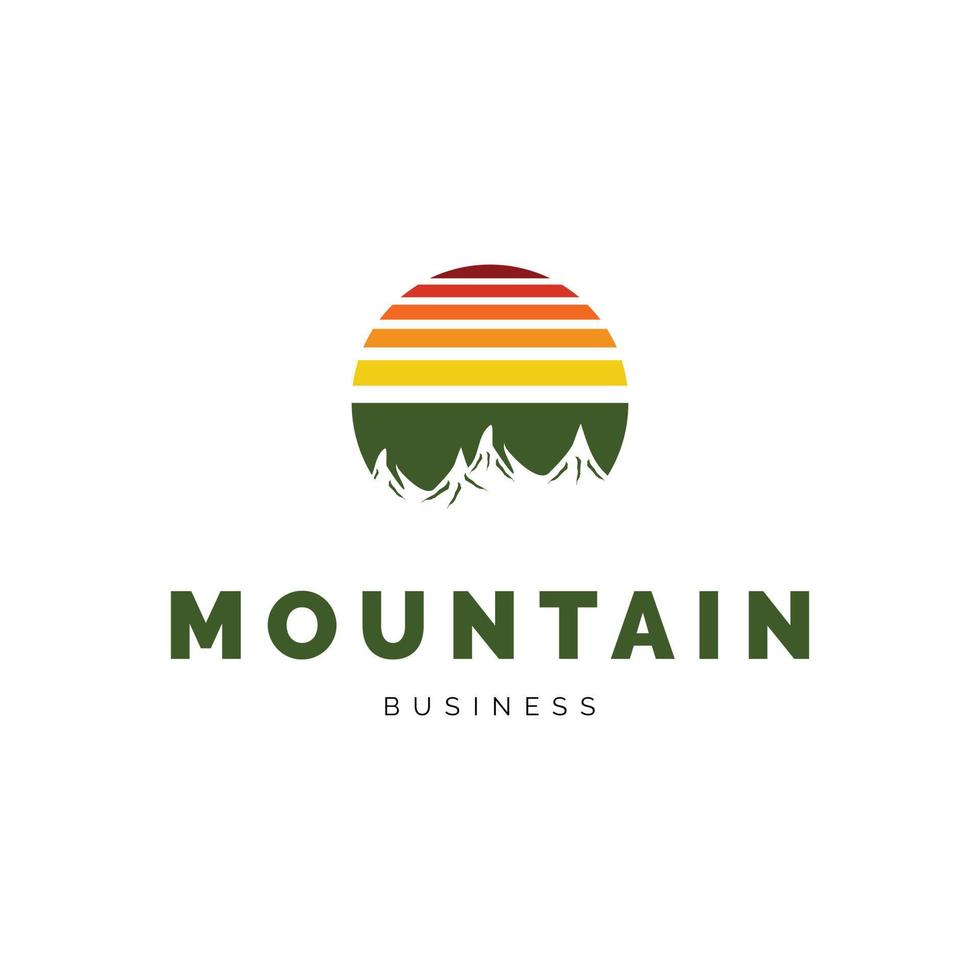 inspiração de design de logotipo de ícone de montanha vetor