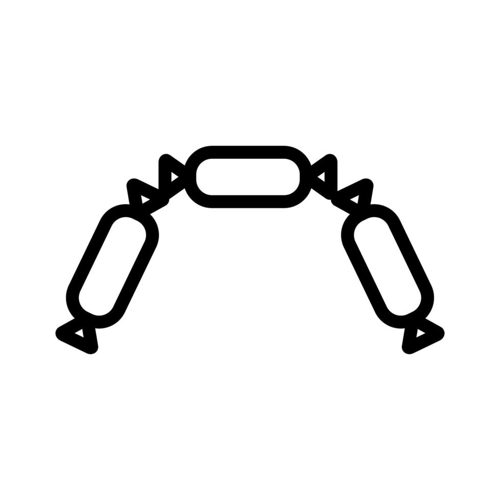 vetor de ícone de salsicha. ilustração de símbolo de contorno isolado