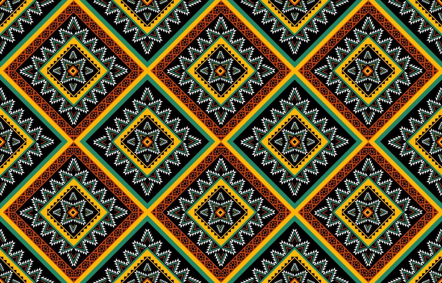 geométrico étnico sem costura padrão tribal tradicional. decoração de flores. design para plano de fundo, ilustração, papel de parede, tecido, textura, batik, tapete, vestuário, bordado vetor