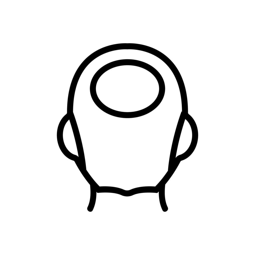 vetor de ícone de perda de cabelo. ilustração de símbolo de contorno isolado