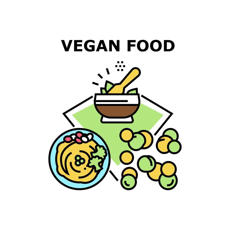 ilustração vetorial de ícone de comida vegana vetor