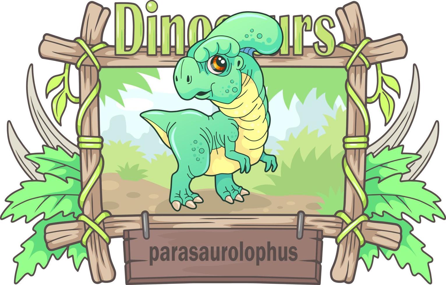 dinossauro pré-histórico dos desenhos animados vetor