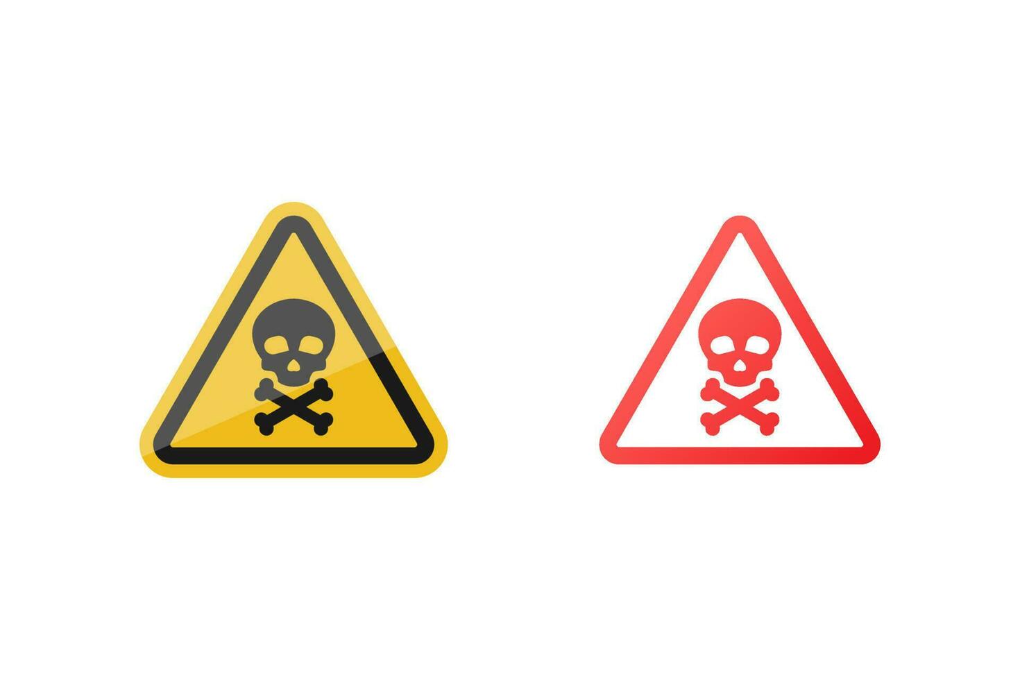 design de vetor de sinal de ícone de perigo no fundo branco