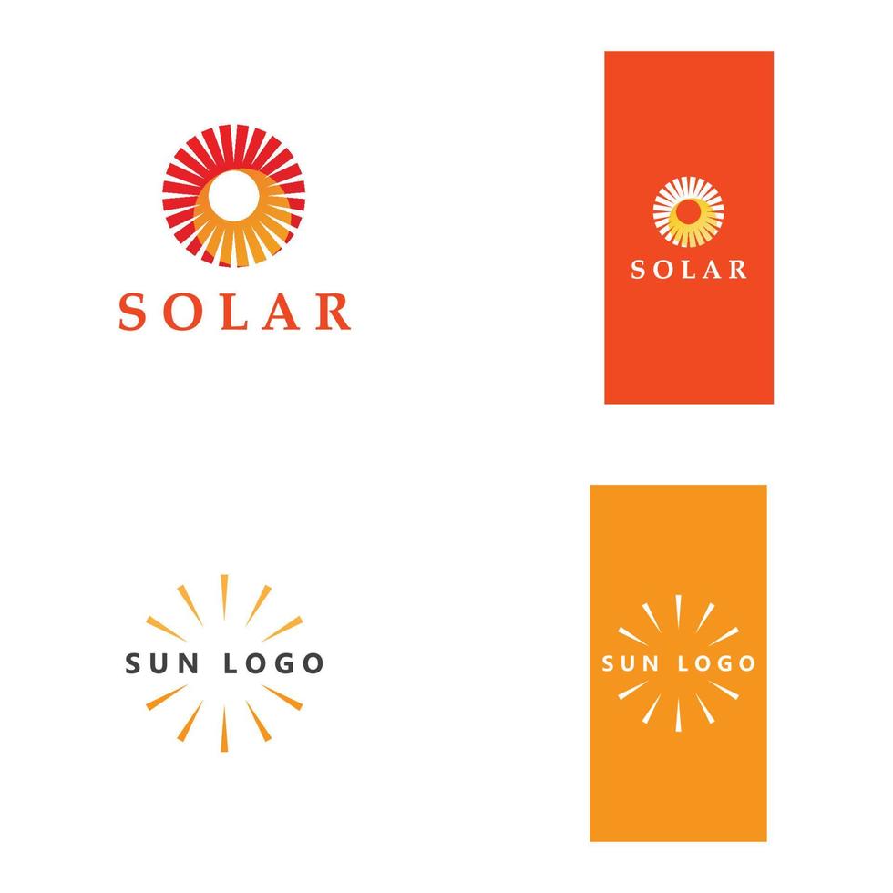 modelo de design da ilustração do vetor do símbolo do logotipo da praia do sol.