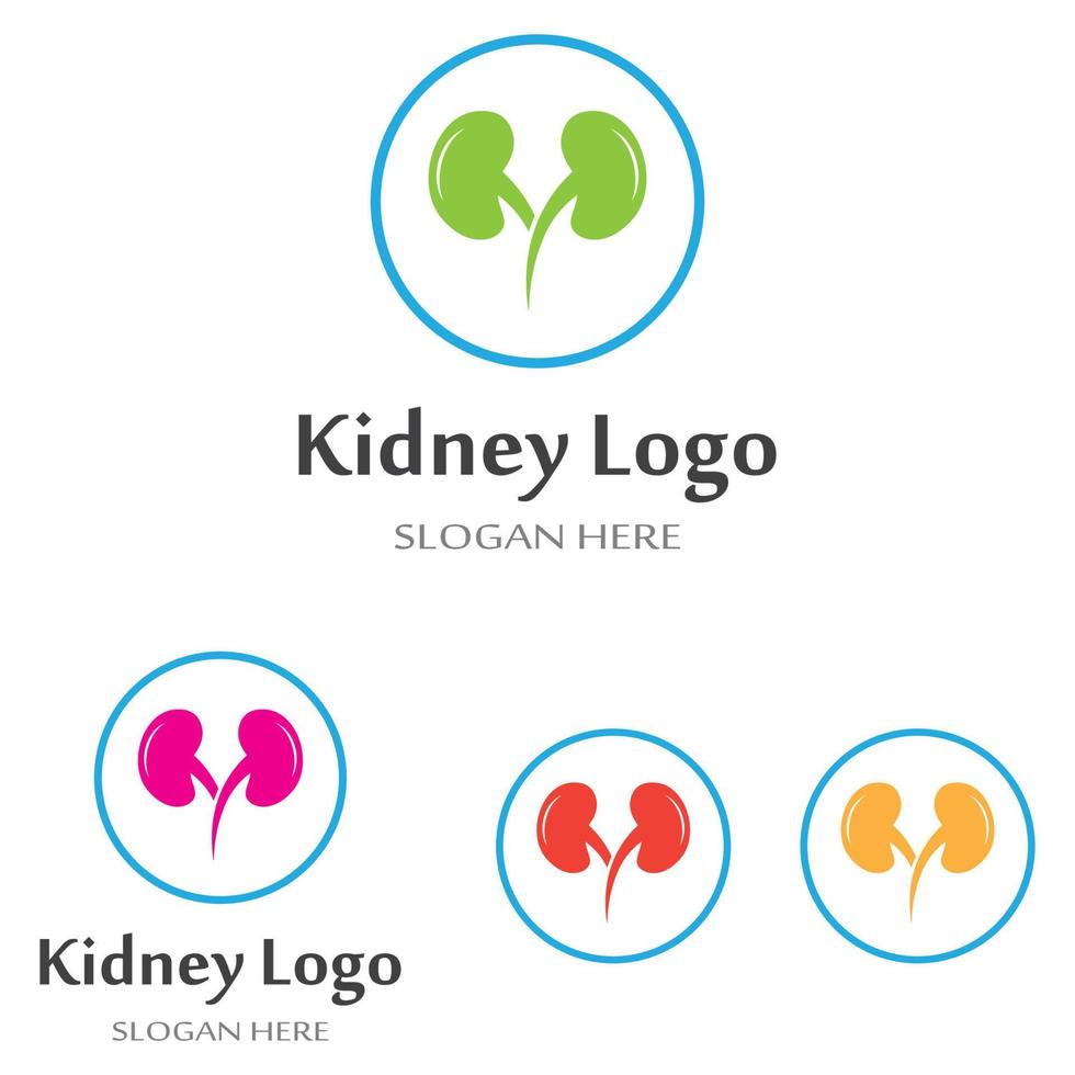 ilustração vetorial de logotipo de saúde renal vetor