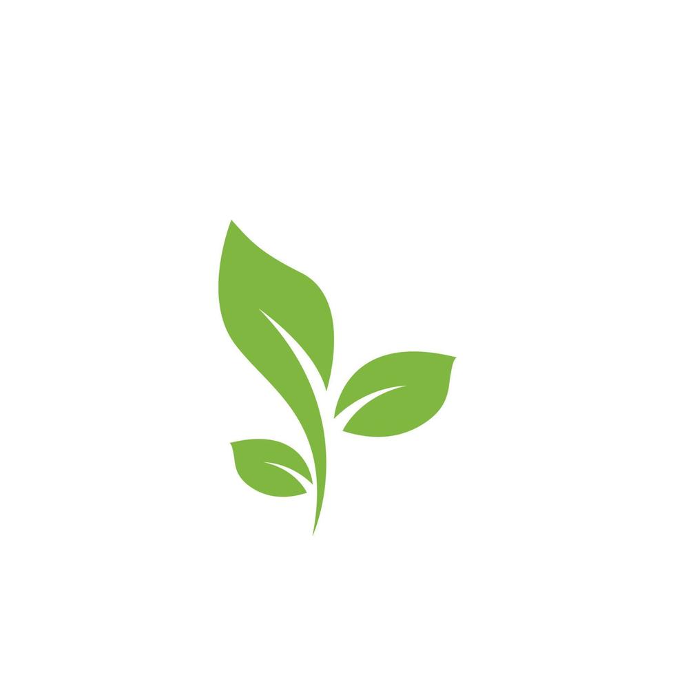 elemento de natureza de logotipo de ecologia de folha verde vetor