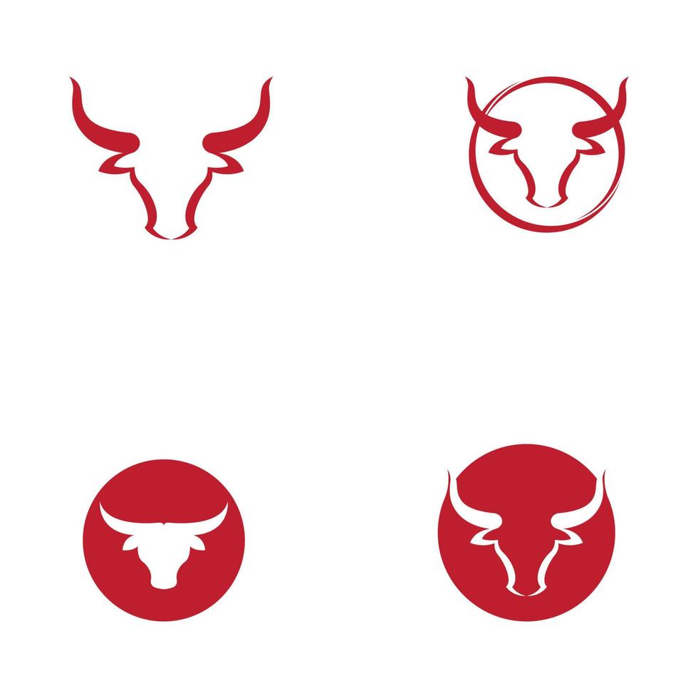 ilustração de ícone de vetor de modelo de logotipo de chifre de vaca