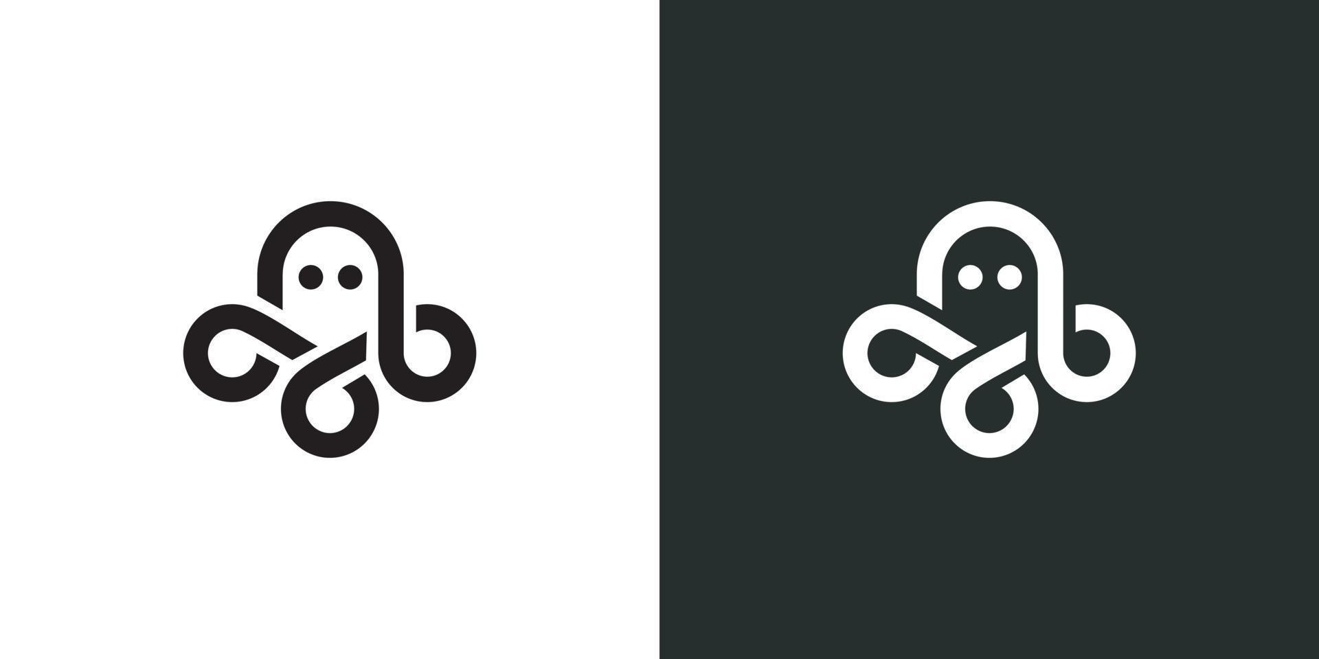 logotipo do polvo kraken vetor ícone linha arte esboço download