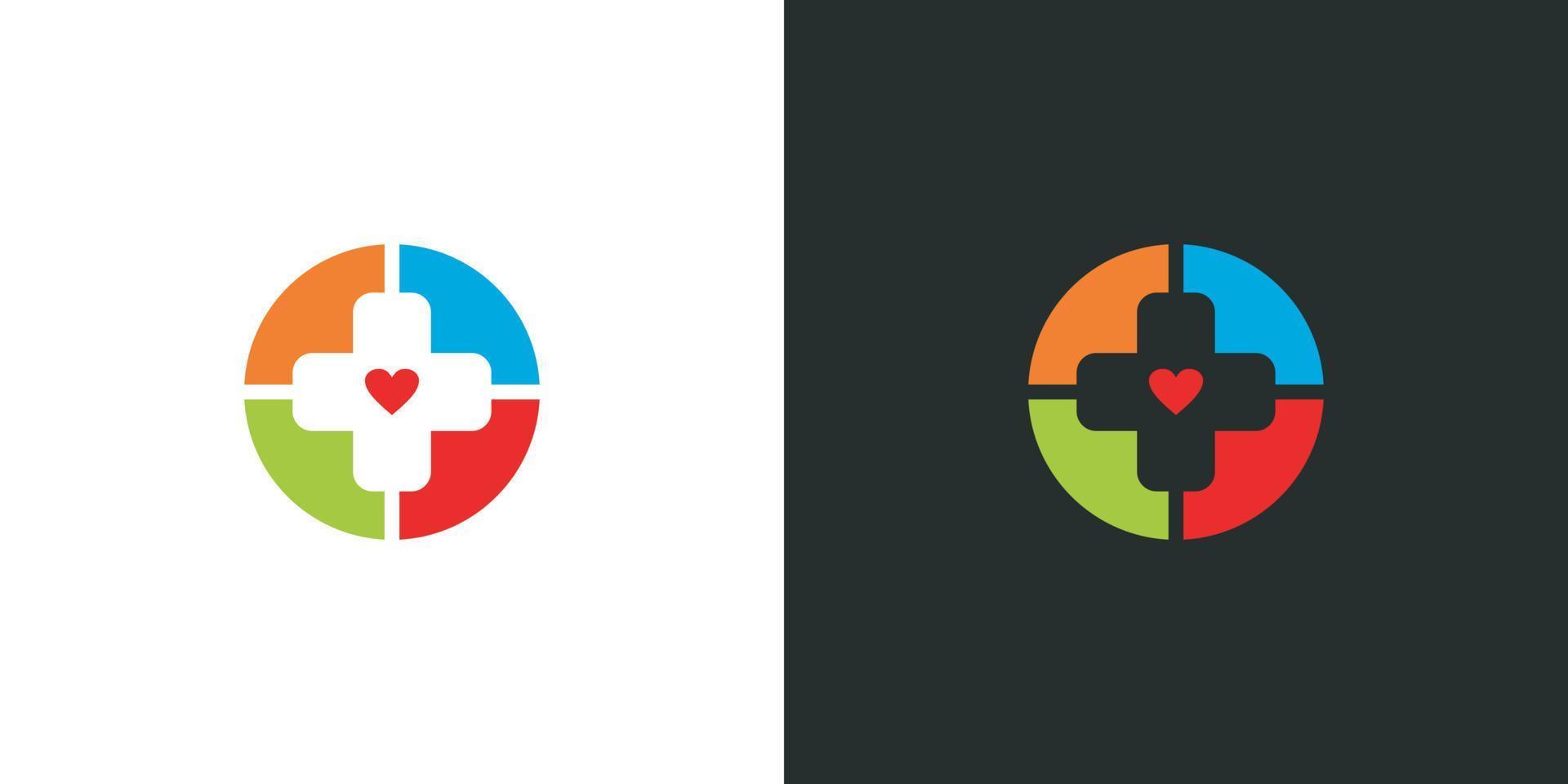 mais modelo de design de diferença de design de logotipo de farmácia médica vetor