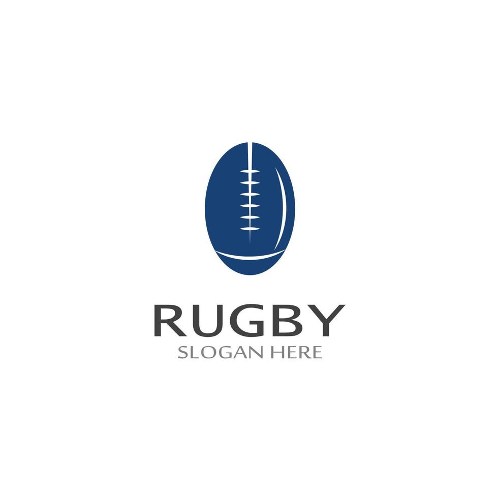 Modelo de logotipo de vetor de ícone de futebol americano de bola de rugby