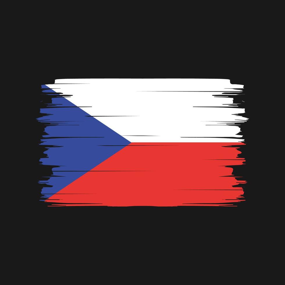 vetor de pincel de bandeira da república checa. bandeira nacional