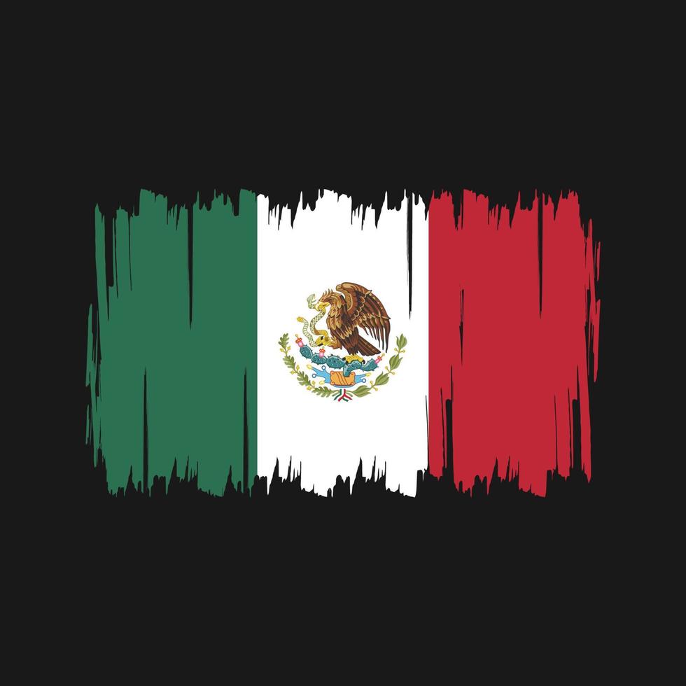 vetor de bandeira do méxico. bandeira nacional