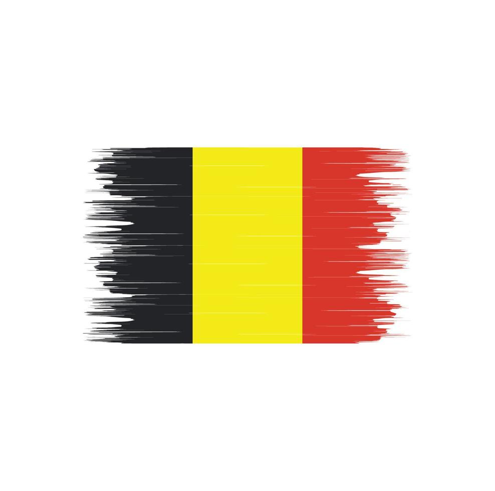 vetor de pincel de bandeira da bélgica. bandeira nacional