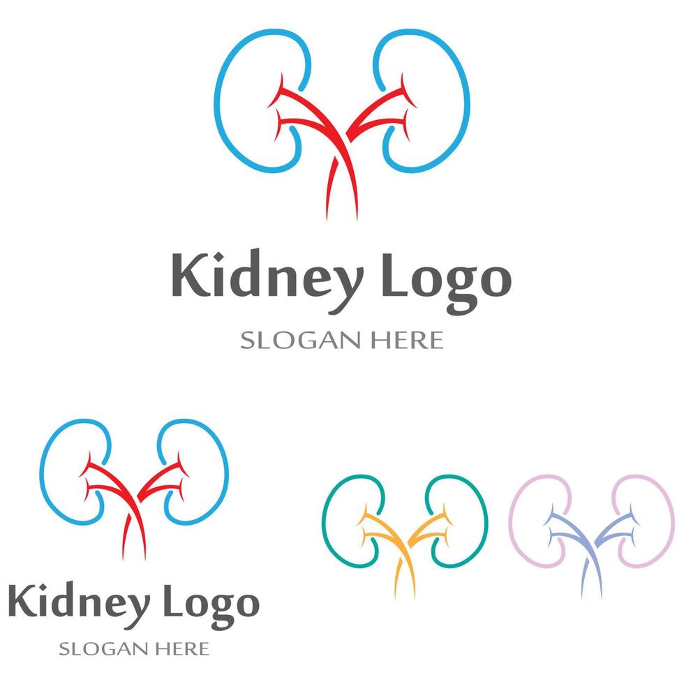 ilustração vetorial de logotipo de saúde renal vetor
