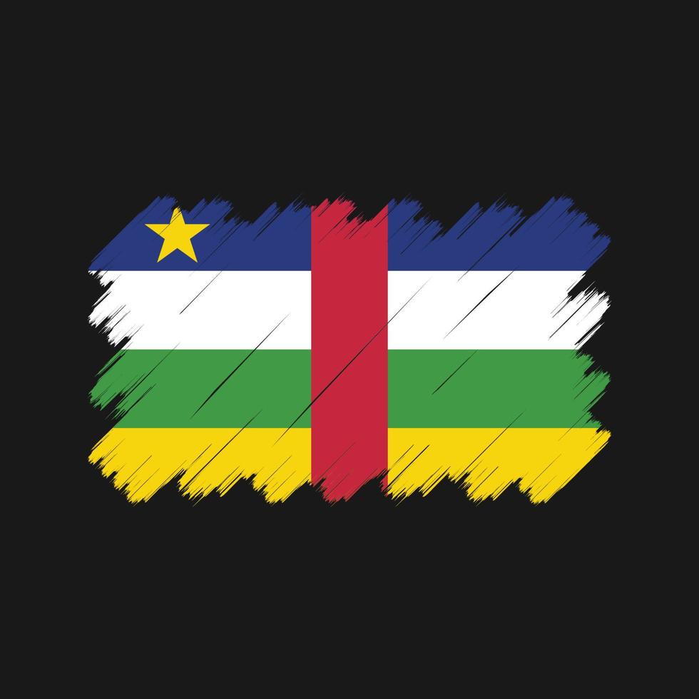 pinceladas de bandeira da África Central. bandeira nacional vetor
