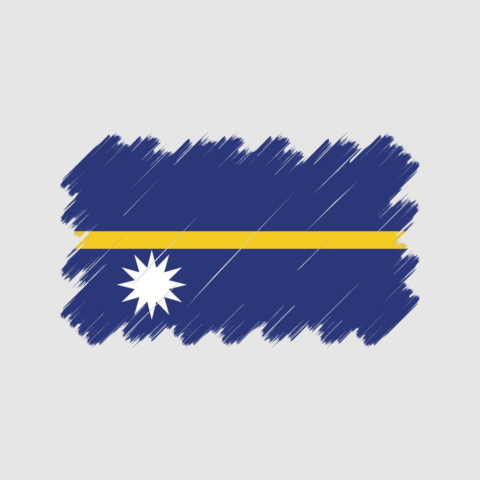 pinceladas de bandeira nauru. bandeira nacional vetor