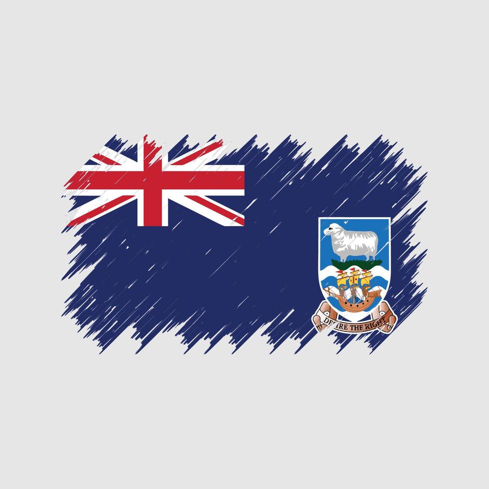 escova de bandeira das ilhas falkland. bandeira nacional vetor