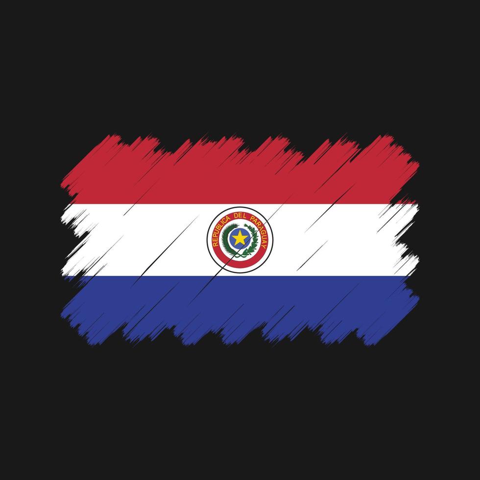 pinceladas de bandeira do paraguai. bandeira nacional vetor