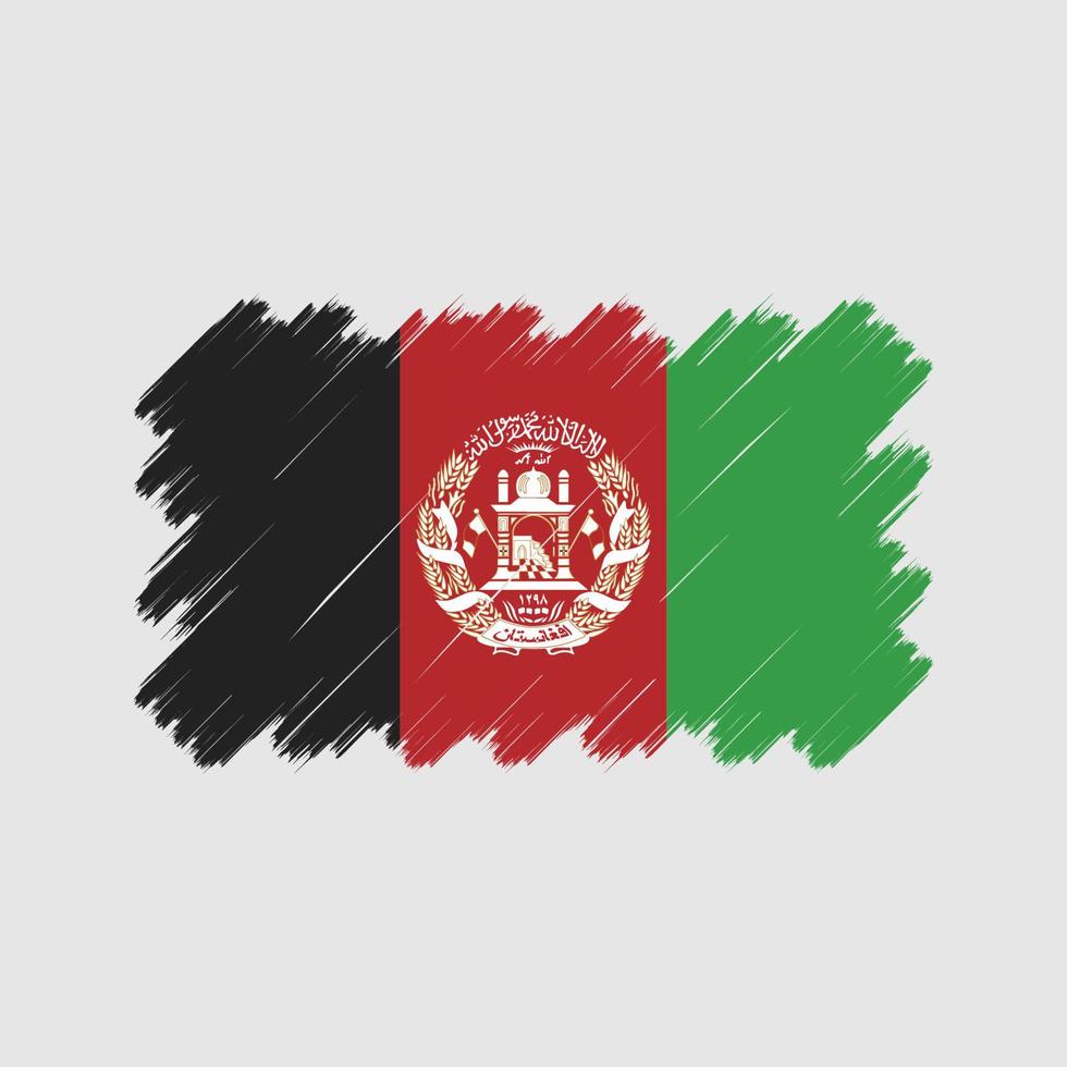 pinceladas de bandeira do afeganistão. bandeira nacional vetor