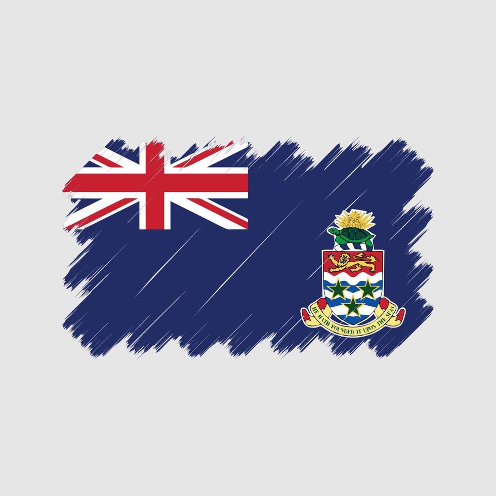 Ilhas Cayman sinalizam pinceladas. bandeira nacional vetor