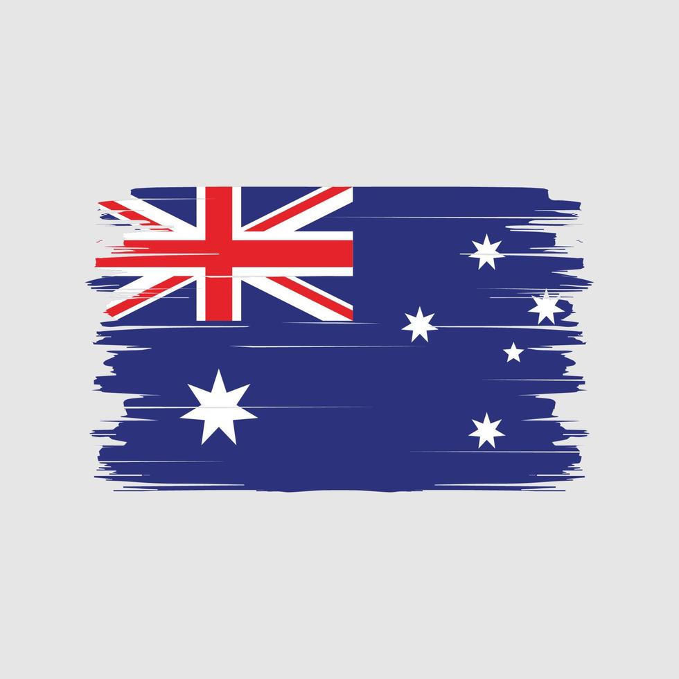 vetor de pincel de bandeira da austrália. bandeira nacional