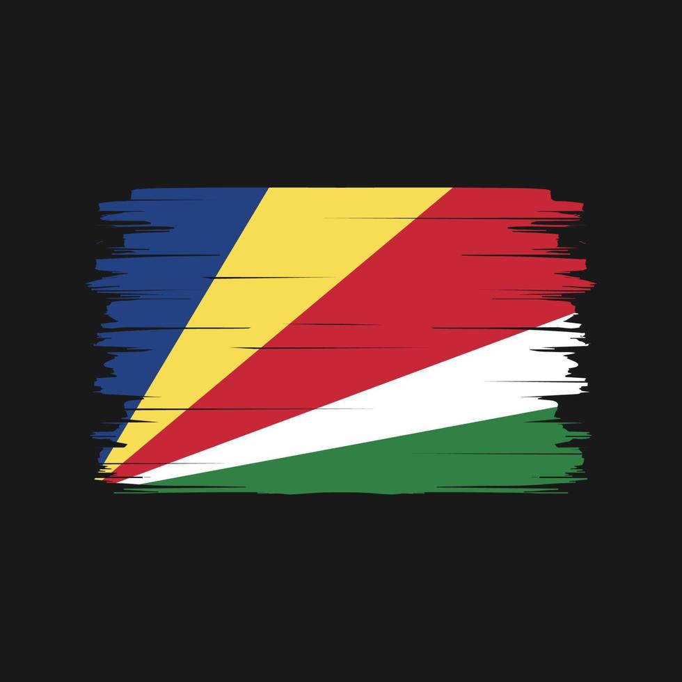 vetor de pincel de bandeira de seychelles. bandeira nacional