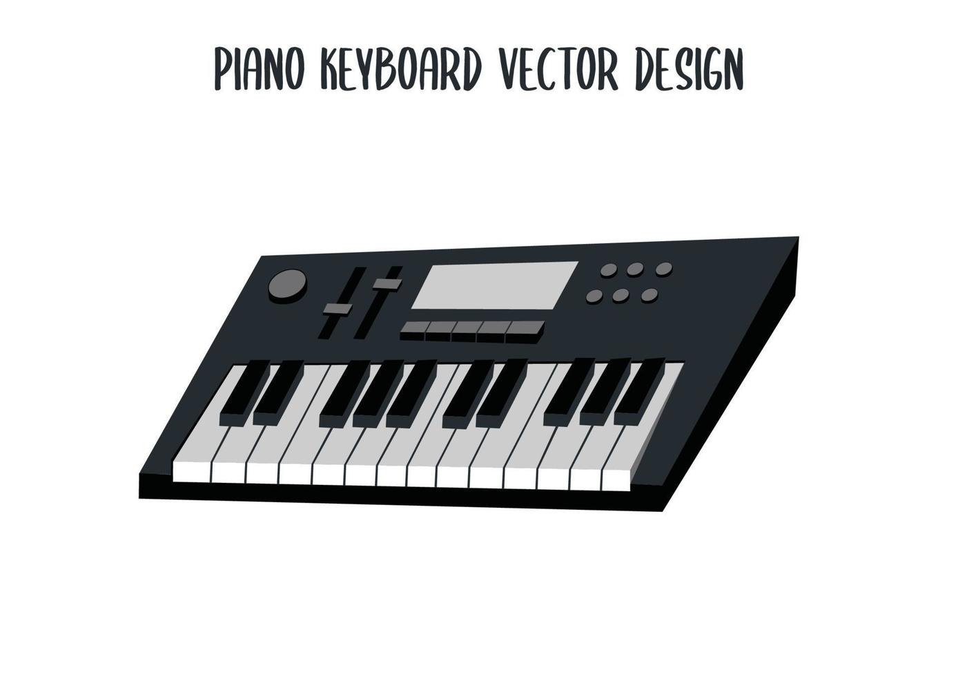 design de vetor de instrumento musical de teclado de piano eletrônico. teclado sintetizador clipart estilo plano ilustração vetorial isolado no fundo branco. vetor de teclado de piano