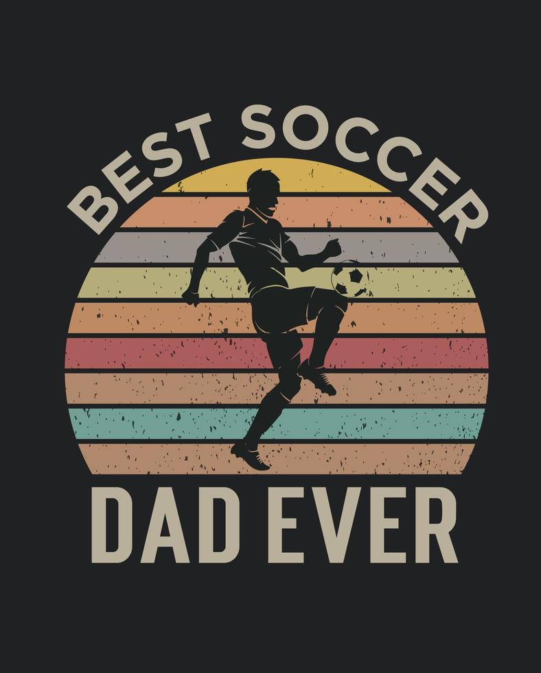 melhor pai de rugby de todos os tempos feliz dia dos pais rugby vintage, camisa de pai de futebol, jogador de futebol vetor