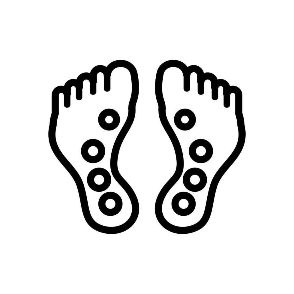 vetor de ícone de massagem nos pés. ilustração de símbolo de contorno isolado