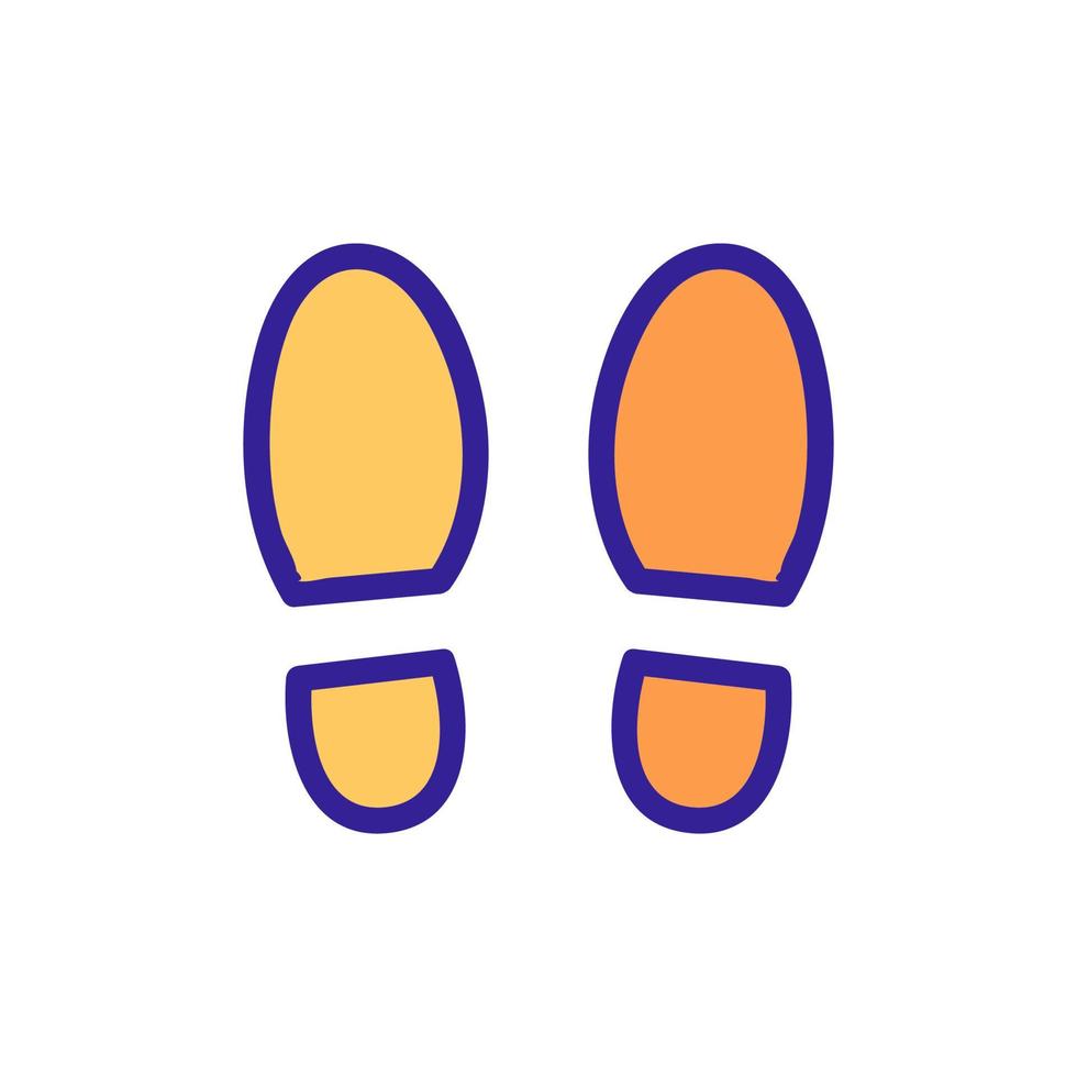 vetor de ícone de impressão do pé. ilustração de símbolo de contorno isolado