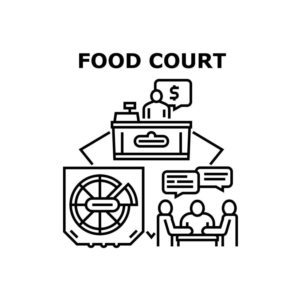 ilustração vetorial de ícone de praça de alimentação vetor