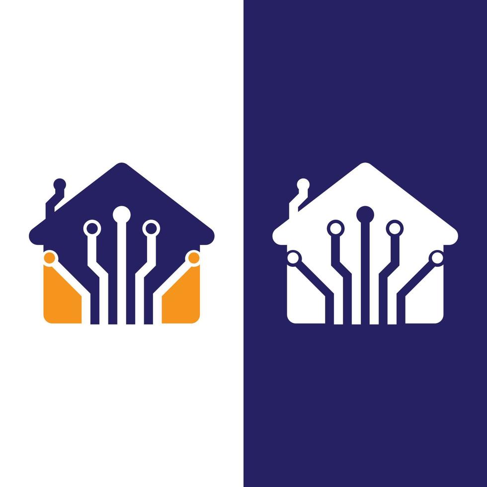 ilustração vetorial de logotipo de tecnologia doméstica vetor