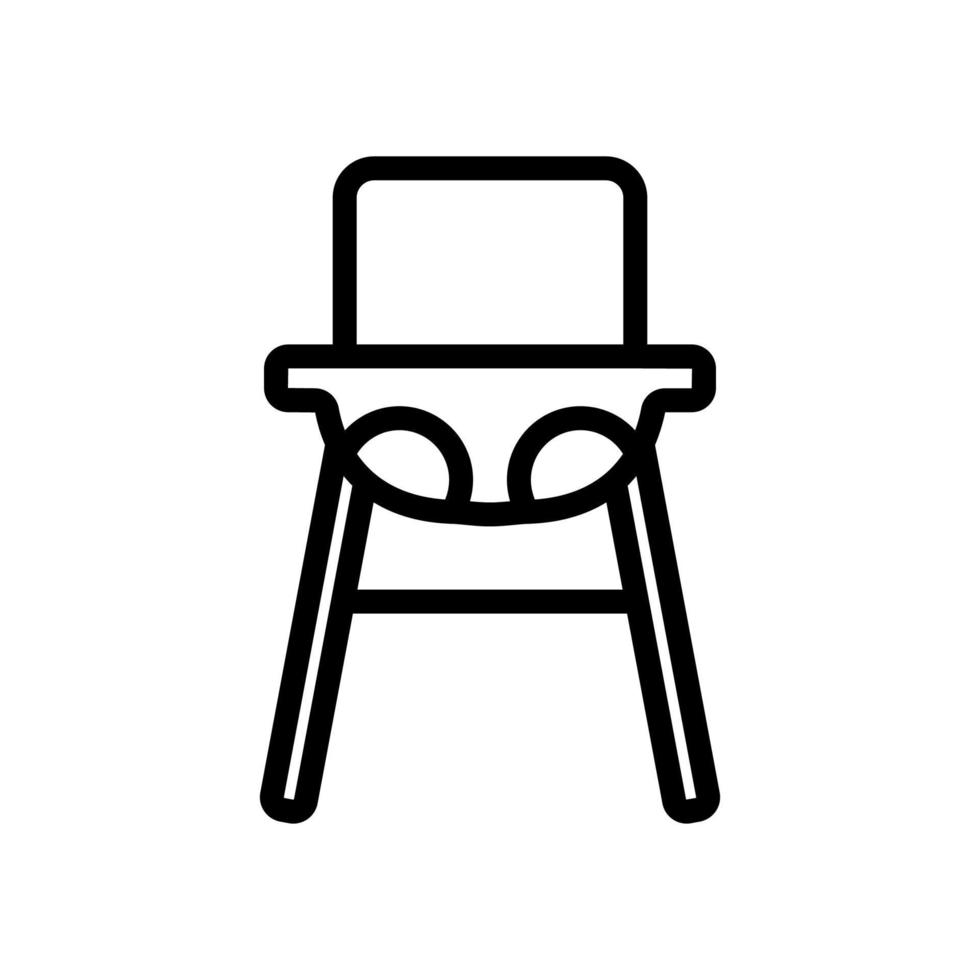 cadeira pendurada para alimentar o contorno do vetor de ícone