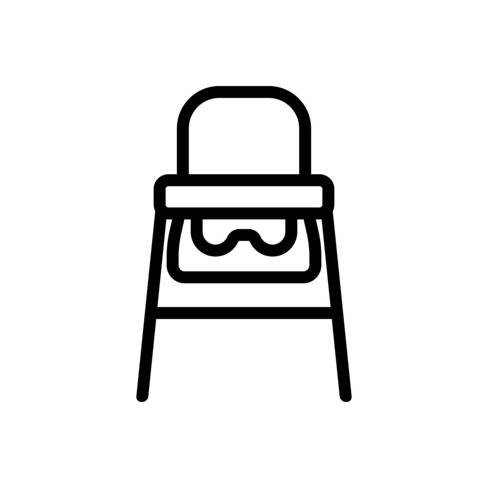 ilustração de contorno de vetor de ícone de cadeira alta de viagem