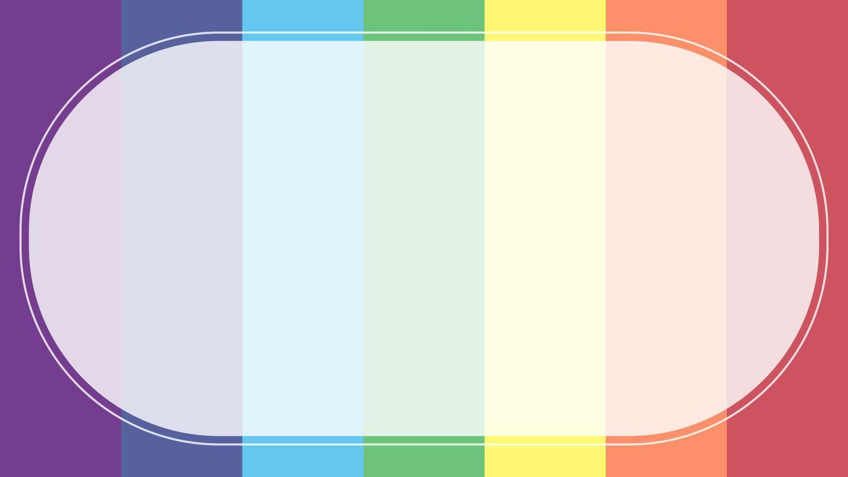 bonito arco-íris colorido com ilustração de papel de parede de moldura redonda, perfeito para papel de parede, pano de fundo, cartão postal, plano de fundo para seu projeto vetor