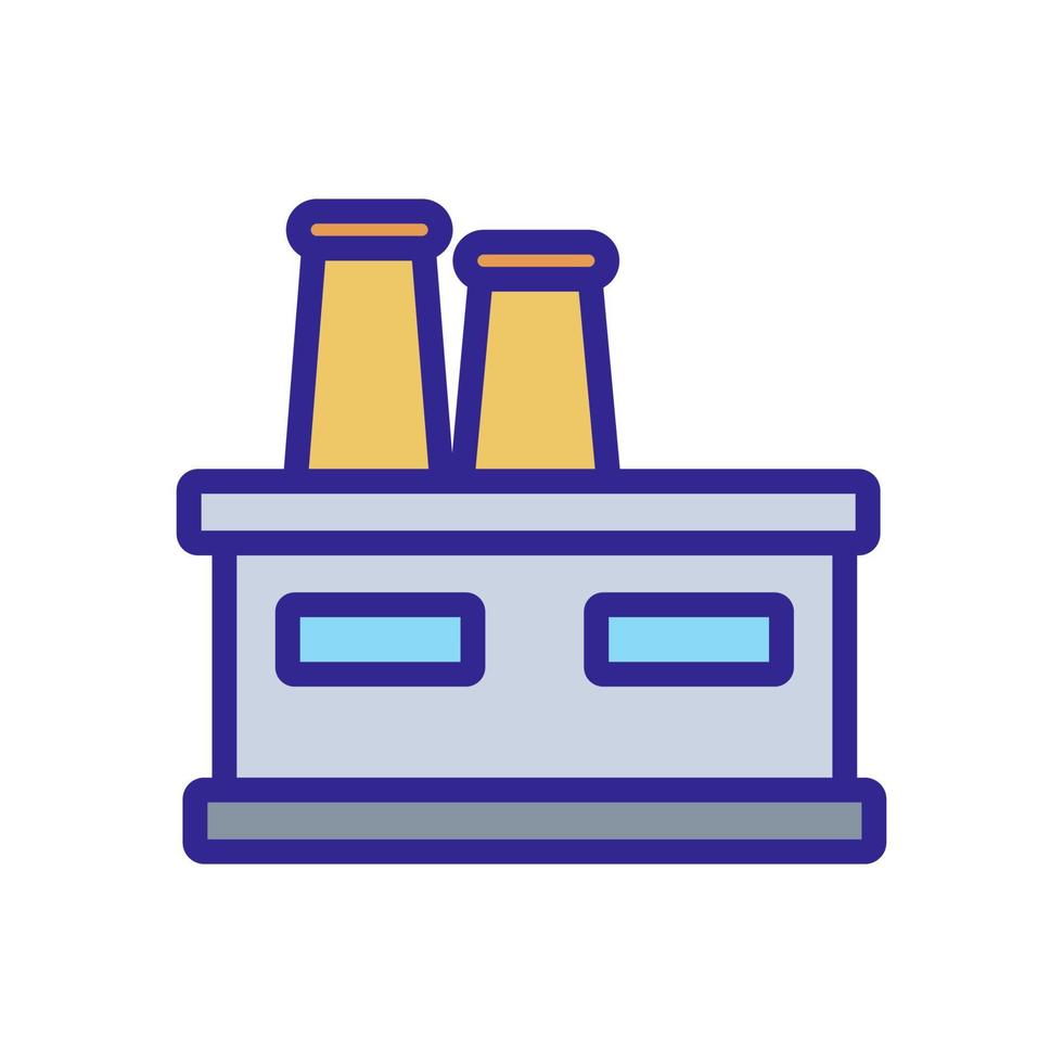 vetor de ícone de fábrica. ilustração de símbolo de contorno isolado