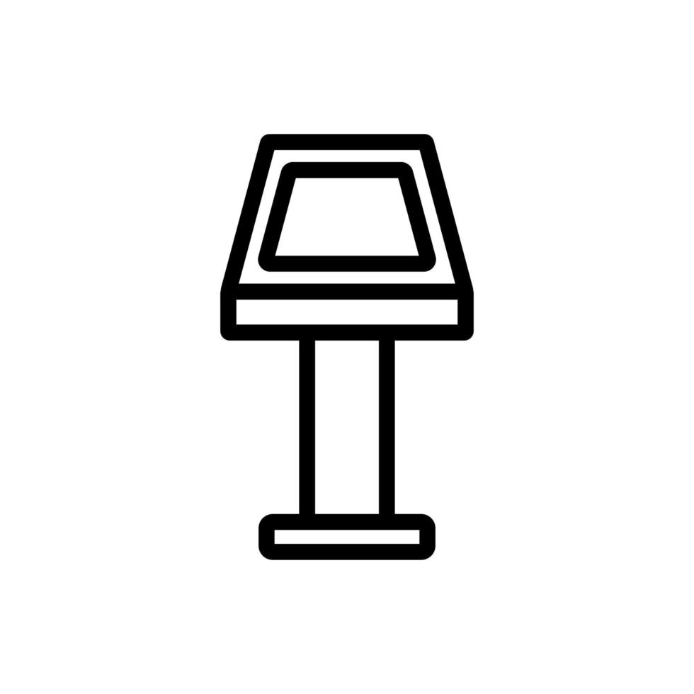 exposição, vetor de ícone de exposição. ilustração de símbolo de contorno isolado