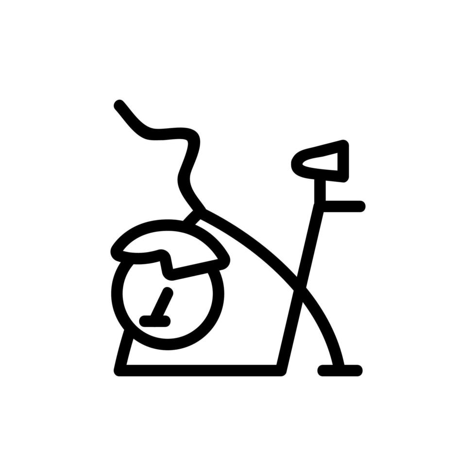 ilustração de contorno de vetor de ícone de dispositivo cardio de bicicleta ergométrica