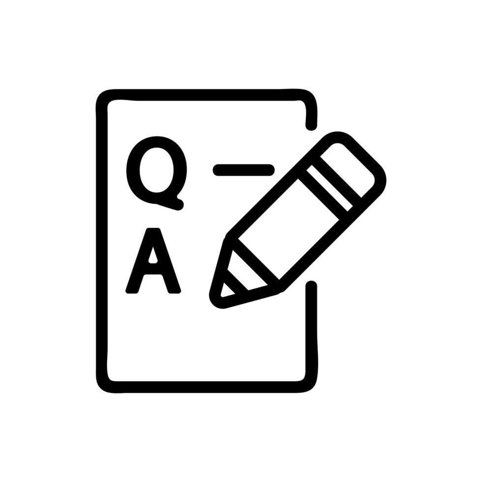 vetor de ícone de academia de exame. ilustração de símbolo de contorno isolado