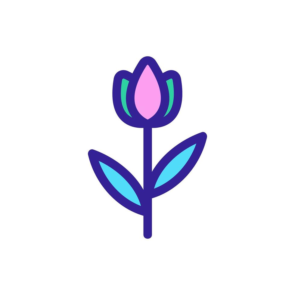 vetor de ícone de flor. ilustração de símbolo de contorno isolado
