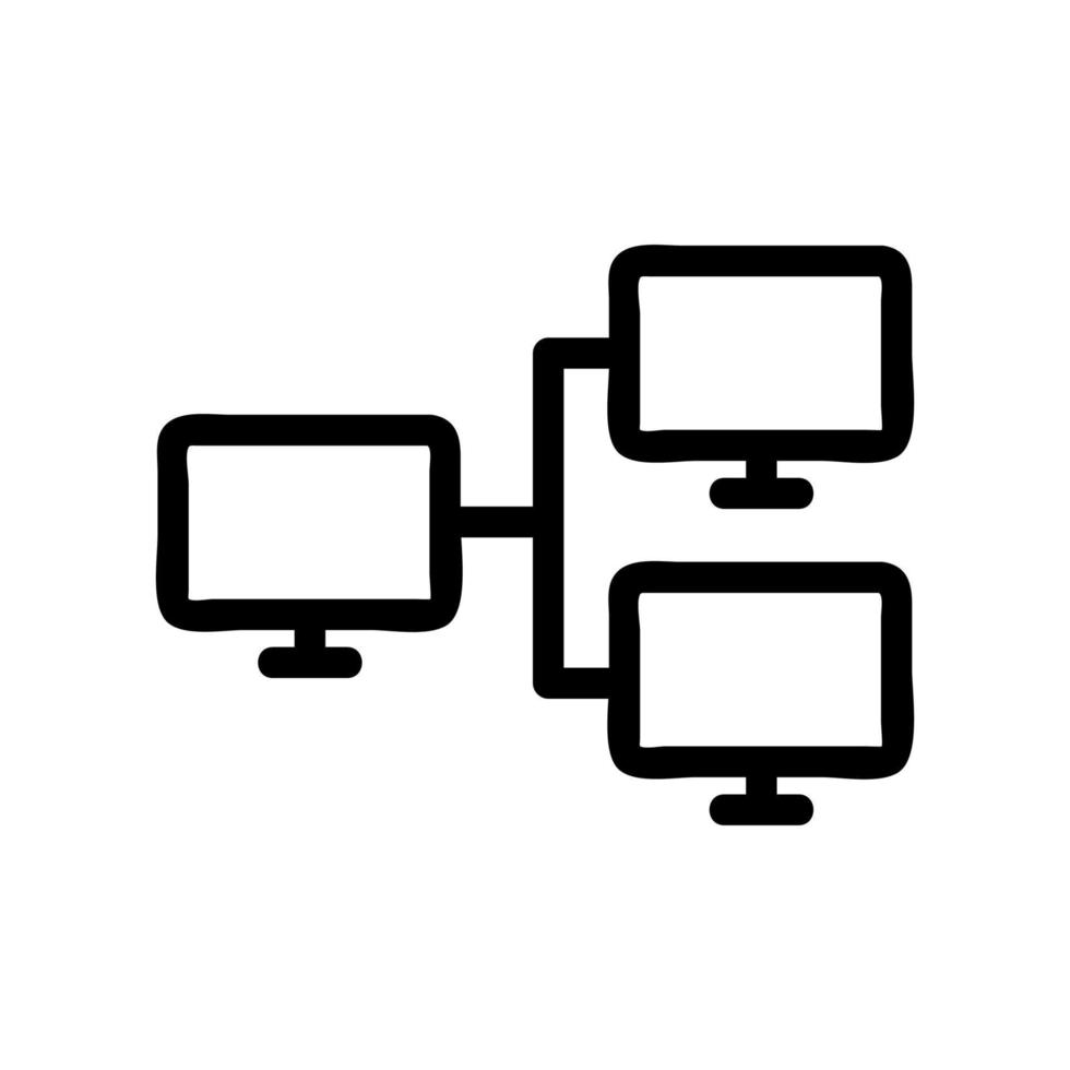vetor de ícone do monitor de internet. ilustração de símbolo de contorno isolado