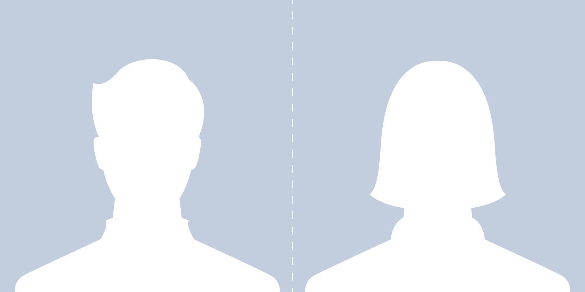 foto de perfil masculino e feminino vetor
