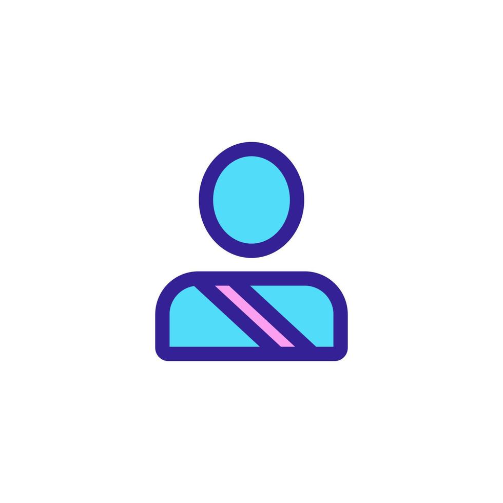 vetor de ícone do motorista. ilustração de símbolo de contorno isolado